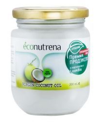 Кокосовое масло органическое холодного отжима Econutrena (200 мл)