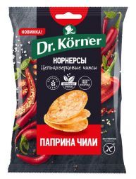 Чипсы цельнозерновые кукурузно-рисовые с паприкой и чили Dr. Korner (50 г)