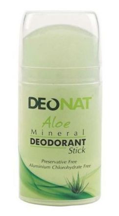Дезодорант-Кристалл с натуральным соком Алоэ, стик овальный, выдвигающийся (100 г), DeoNat