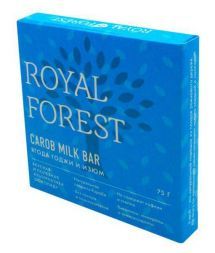 Шоколад Carob Milk Bar (ягоды годжи и изюм) Royal Forest (75 г)