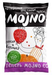 Натуральные хрустящие чипсы персик и клубника Mojno (50 г)