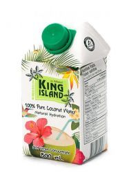 Кокосовая вода 100% без сахара KING ISLAND (500 мл)